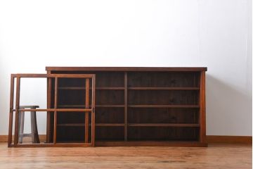 アンティーク家具　アンティーク　前面ナラ材の戸棚