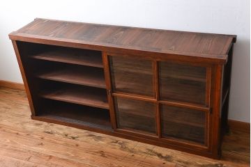 アンティーク家具　アンティーク　前面ナラ材の戸棚