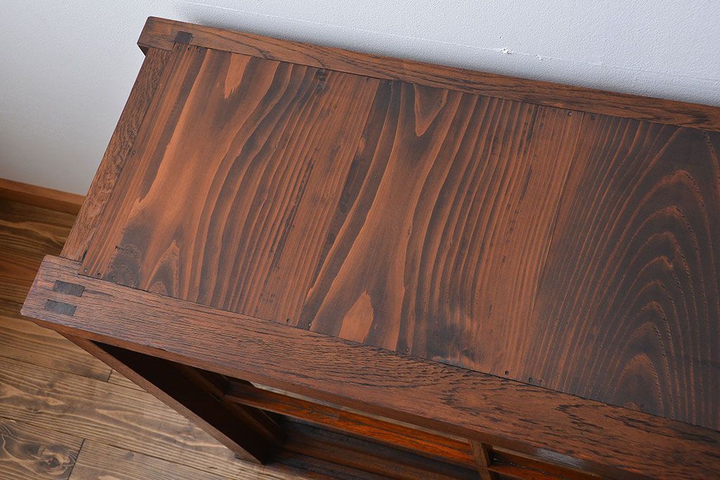 アンティーク家具　アンティーク　前面ナラ材の戸棚