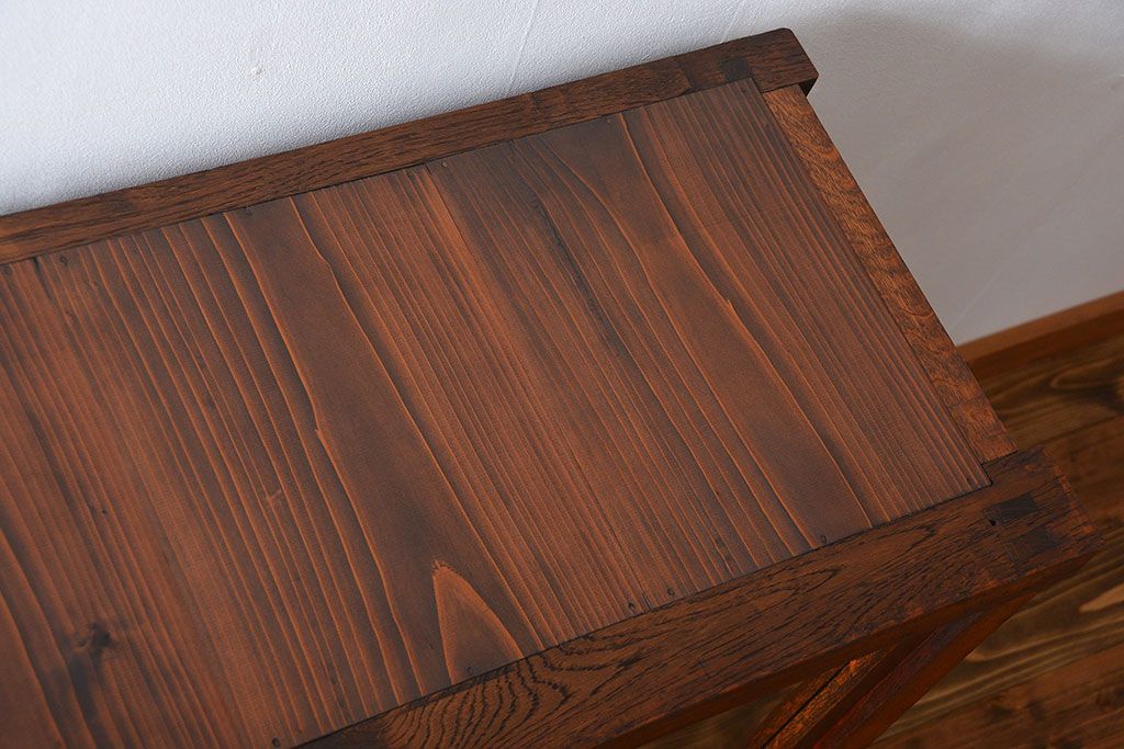 アンティーク家具　アンティーク　前面ナラ材の戸棚