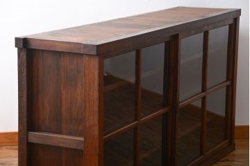 アンティーク家具　アンティーク　前面ナラ材の戸棚