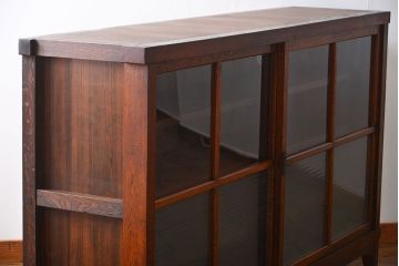 アンティーク家具　アンティーク　前面ナラ材脚付き戸棚