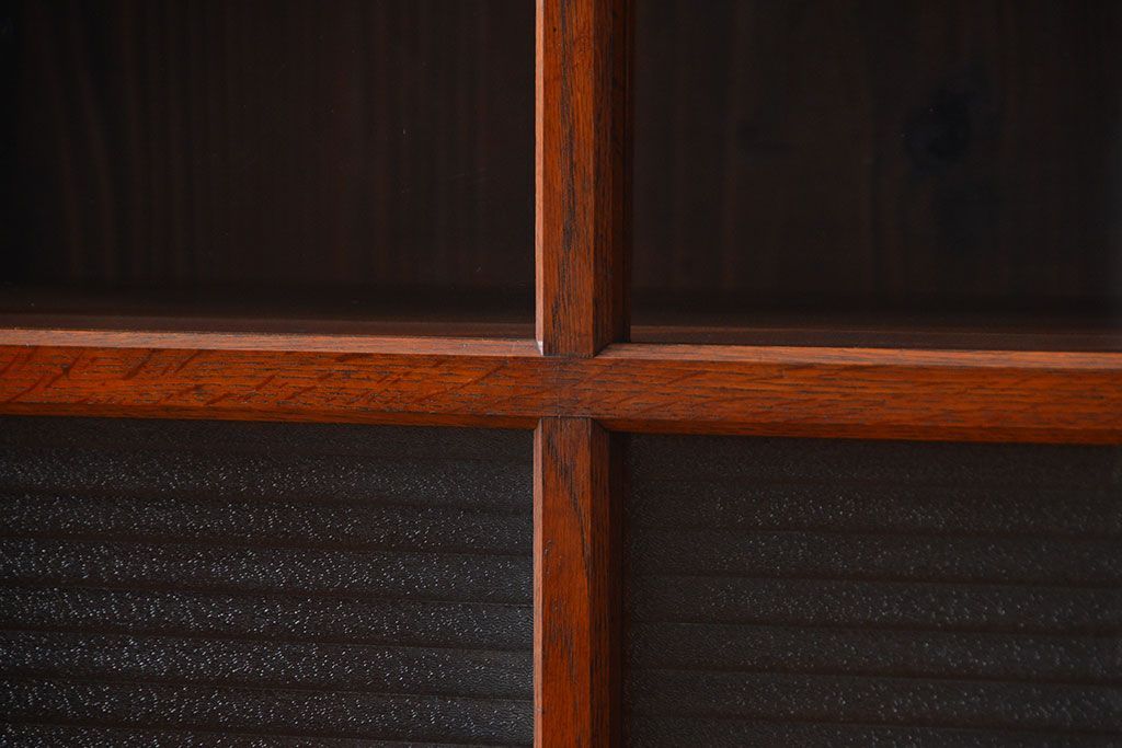 アンティーク家具　アンティーク　前面ナラ材脚付き戸棚