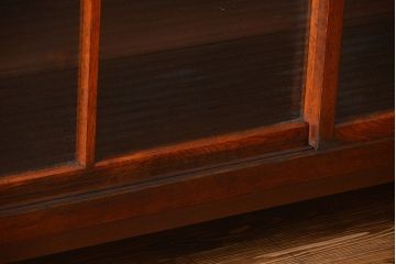 アンティーク家具　アンティーク　前面ナラ材脚付き戸棚