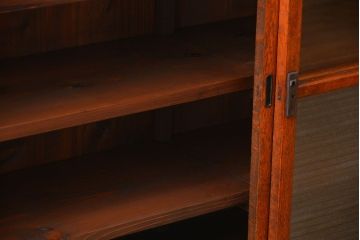 アンティーク家具　アンティーク　前面ナラ材脚付き戸棚