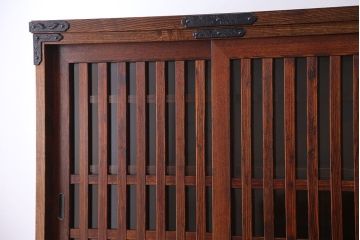 中古　欅材!岩谷堂特注　重ね水屋箪笥(定価70万円)