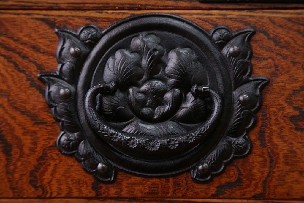 中古　欅材!岩谷堂特注　重ね水屋箪笥(定価70万円)