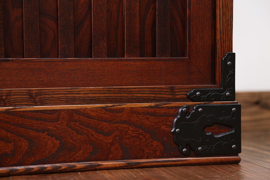 中古　欅材!岩谷堂特注　重ね水屋箪笥(定価70万円)