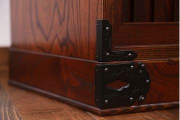 中古　欅材!岩谷堂特注　重ね水屋箪笥(定価70万円)