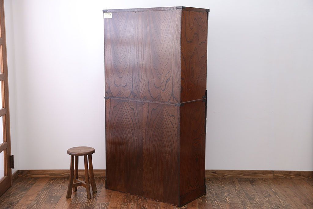 中古　欅材!岩谷堂特注　重ね水屋箪笥(定価70万円)