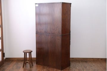 中古　欅材!岩谷堂特注　重ね水屋箪笥(定価70万円)