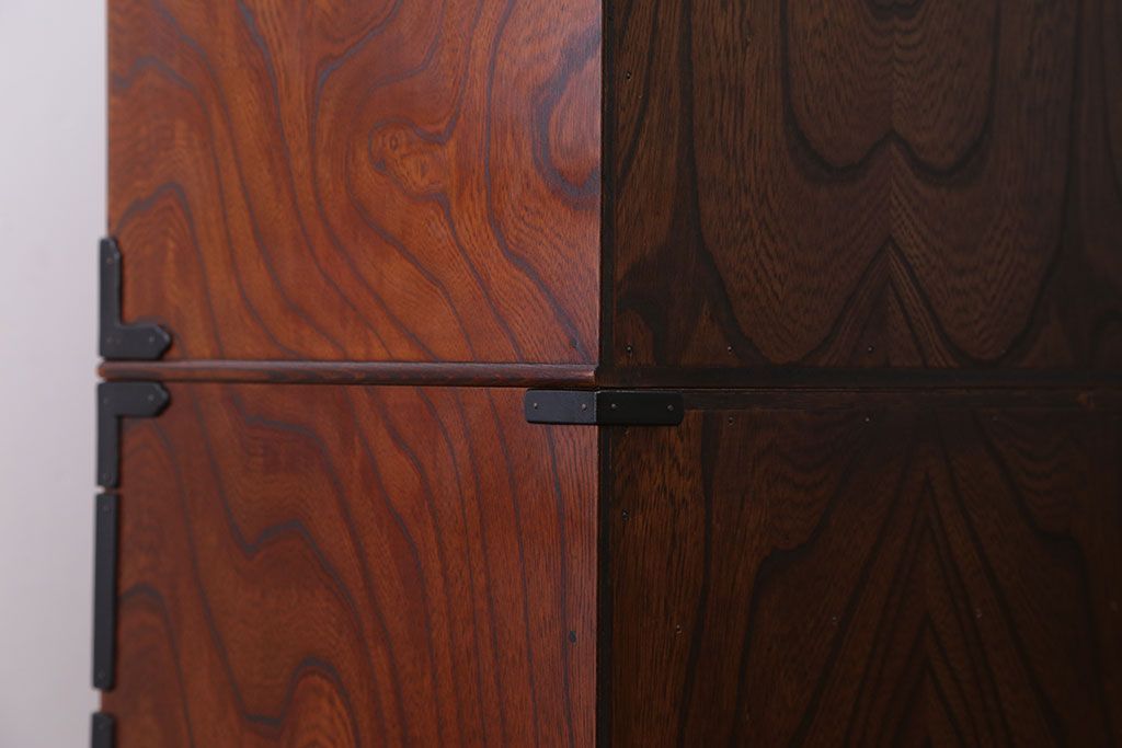 中古　欅材!岩谷堂特注　重ね水屋箪笥(定価70万円)