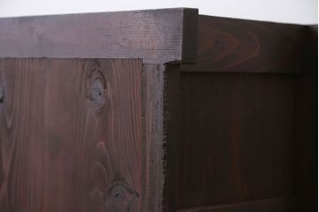 アンティーク家具　古民具・骨董 脚付き水屋箪笥ローボード(テレビ台、キャビネット、収納棚)