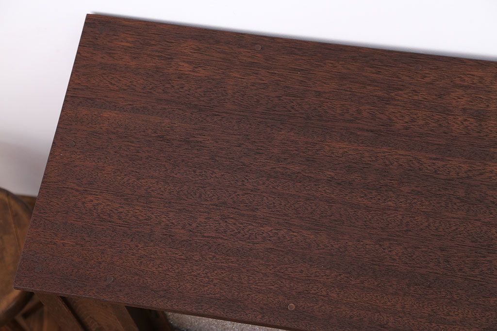 アンティーク家具　和製アンティーク　ダイヤガラス入り!引き出しいっぱい収納棚