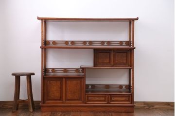 中古　欅張り!飾り棚
