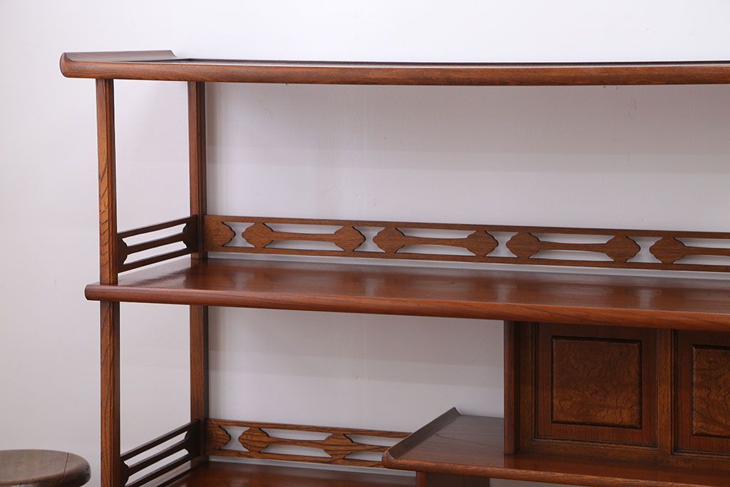 中古　欅張り!飾り棚