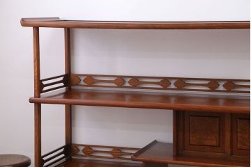 中古　欅張り!飾り棚