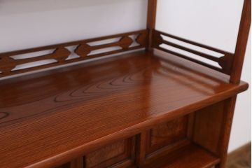 中古　欅張り!飾り棚