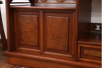 中古　欅張り!飾り棚