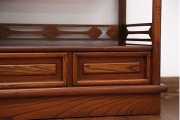 中古　欅張り!飾り棚