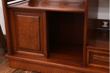 中古　欅張り!飾り棚