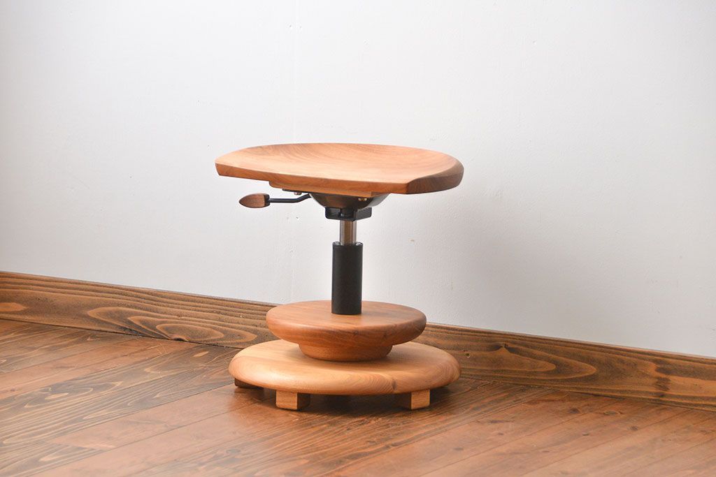 中古　家具工房雉子舎(kijiya)　ムーンスツール(定価約4万円)