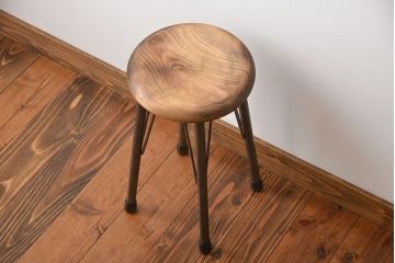 ラフジュオリジナル　鉄脚スツール(1)