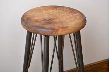 ラフジュオリジナル　鉄脚スツール(1)