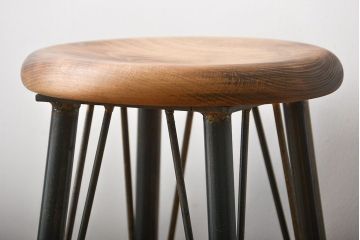 ラフジュオリジナル　鉄脚スツール(1)