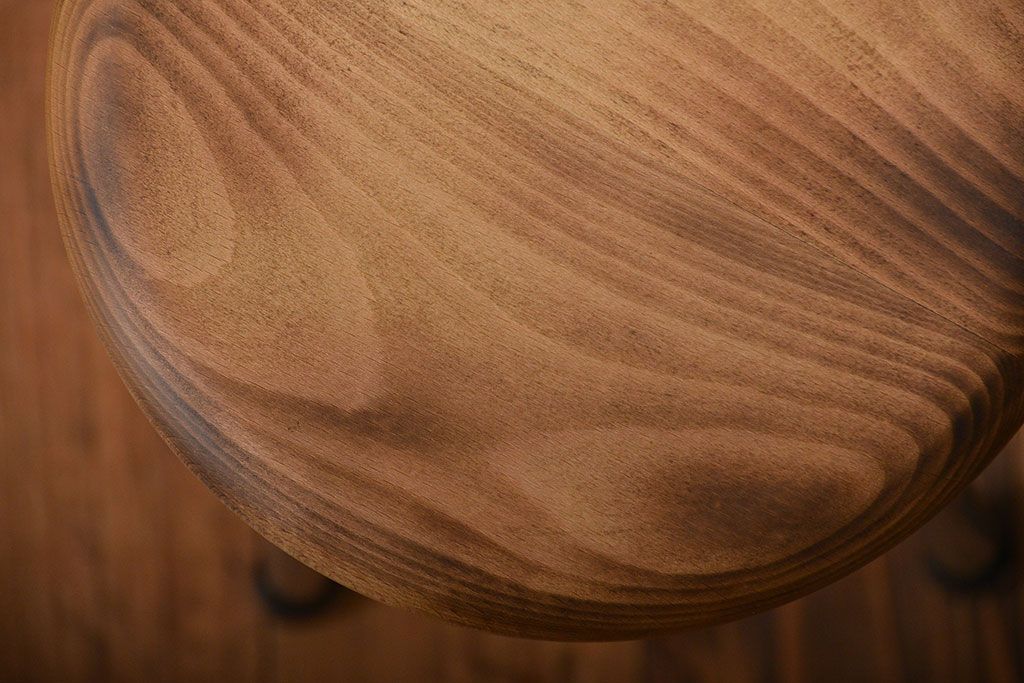 ラフジュオリジナル　鉄脚スツール(椅子、チェア)(4)