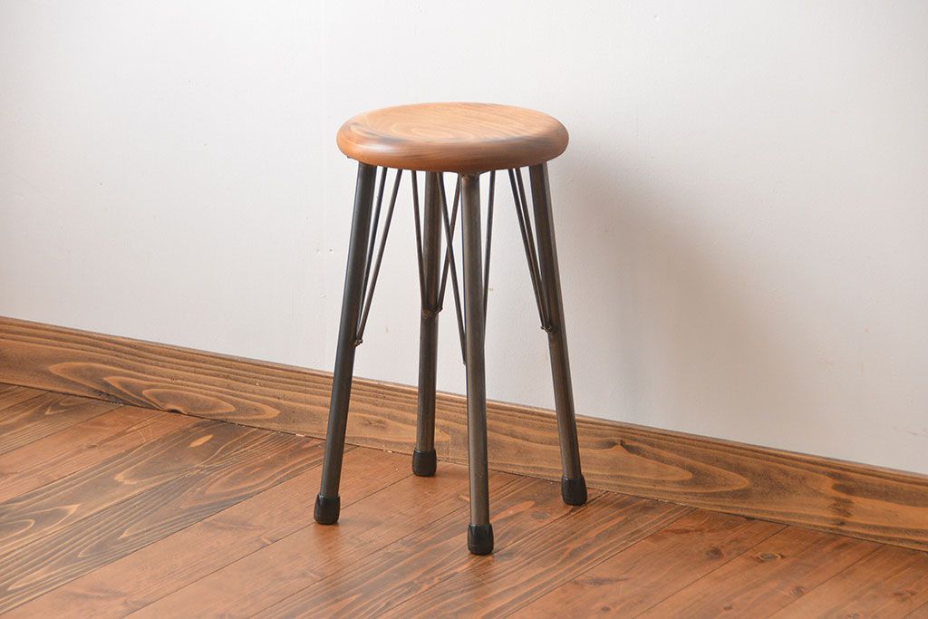 ラフジュオリジナル　鉄脚スツール(5)