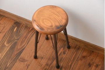 ラフジュオリジナル　鉄脚スツール(5)