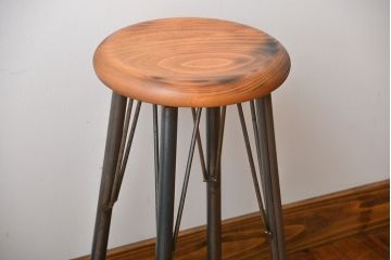 ラフジュオリジナル　鉄脚スツール(5)