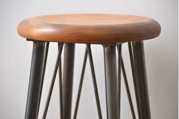 ラフジュオリジナル　鉄脚スツール(5)