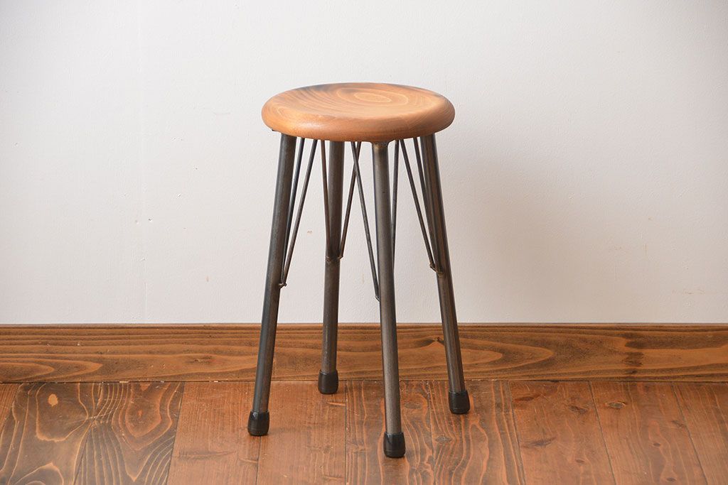 ラフジュオリジナル　鉄脚スツール(5)