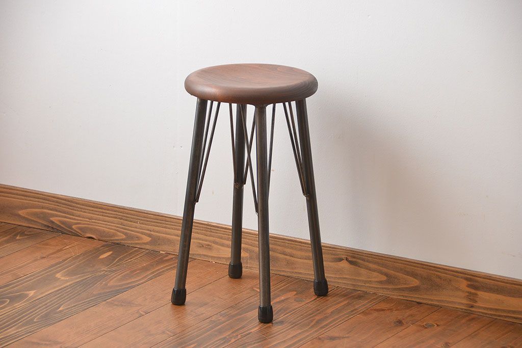 ラフジュオリジナル　鉄脚スツール(9)