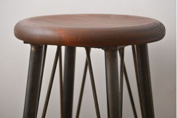 ラフジュオリジナル　鉄脚スツール(9)