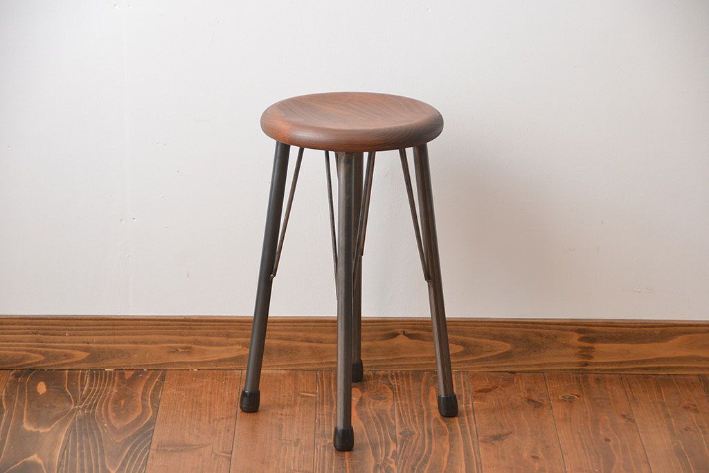 ラフジュオリジナル　鉄脚スツール(9)