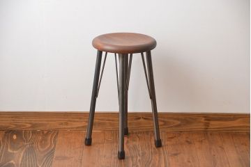 ラフジュオリジナル　鉄脚スツール(9)