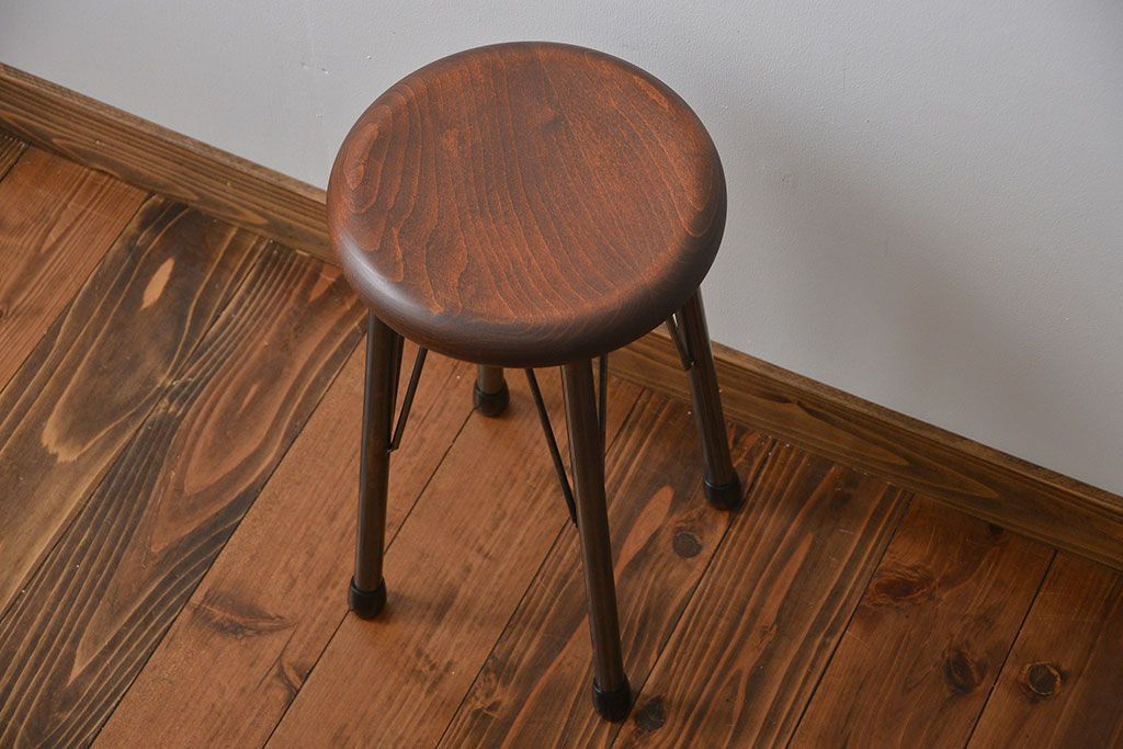 ラフジュオリジナル　鉄脚スツール(10)