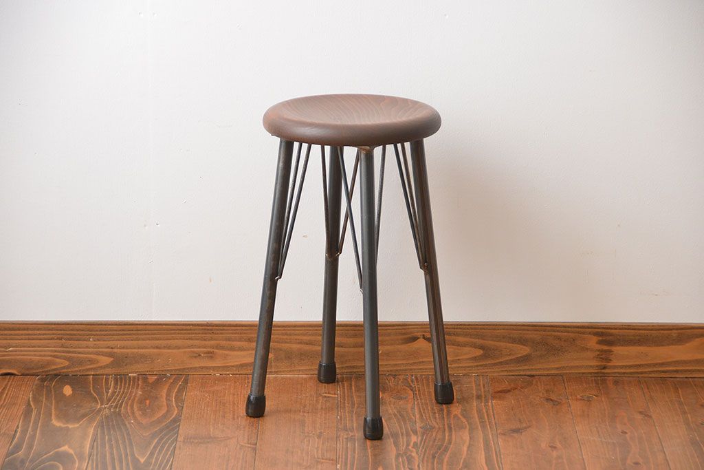 ラフジュオリジナル　鉄脚スツール(10)