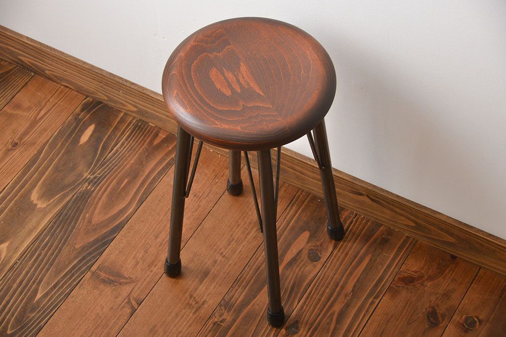 ラフジュオリジナル　鉄脚スツール(11)