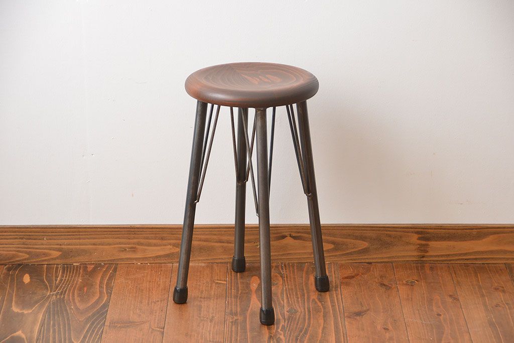 ラフジュオリジナル　鉄脚スツール(11)