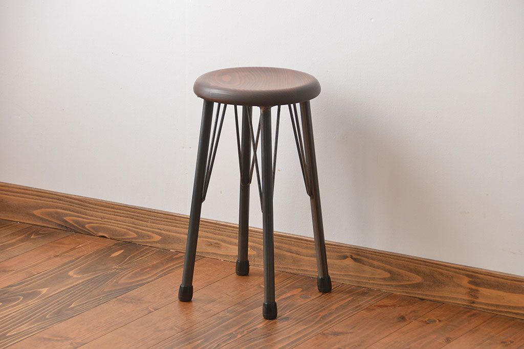 ラフジュオリジナル　鉄脚スツール(12)