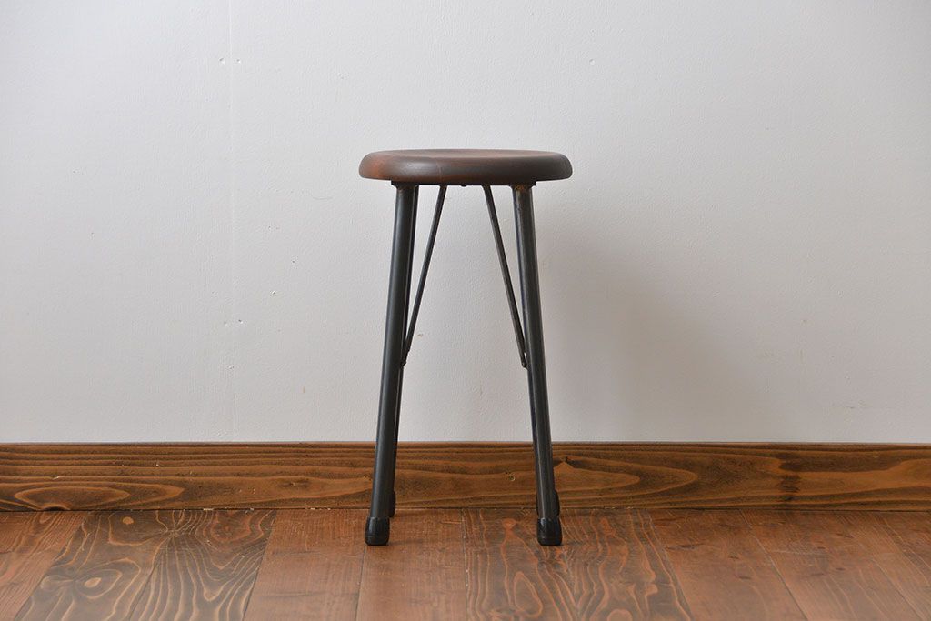 ラフジュオリジナル　鉄脚スツール(12)