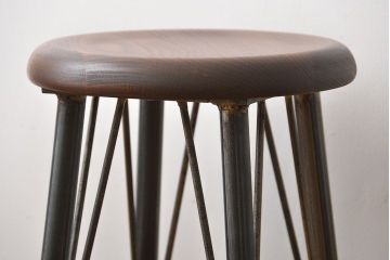 ラフジュオリジナル　鉄脚スツール(12)