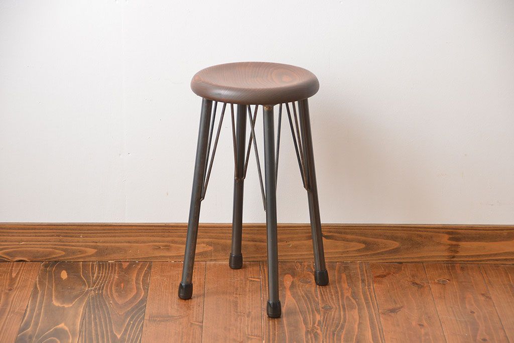 ラフジュオリジナル　鉄脚スツール(12)
