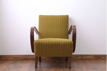 アンティーク家具　イギリスアンティーク　曲木の一人掛けソファ