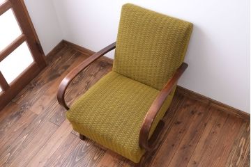 アンティーク家具　イギリスアンティーク　曲木の一人掛けソファ