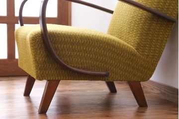 アンティーク家具　イギリスアンティーク　曲木の一人掛けソファ